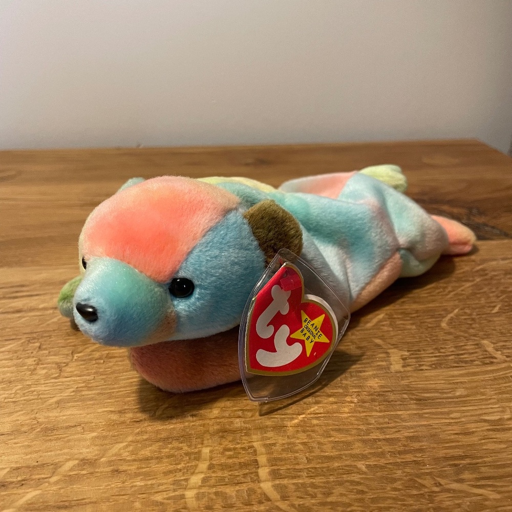 Sammy Ty Beanie Babies Multicoloured Bear 1998 – New Tag Protector VINTAGE